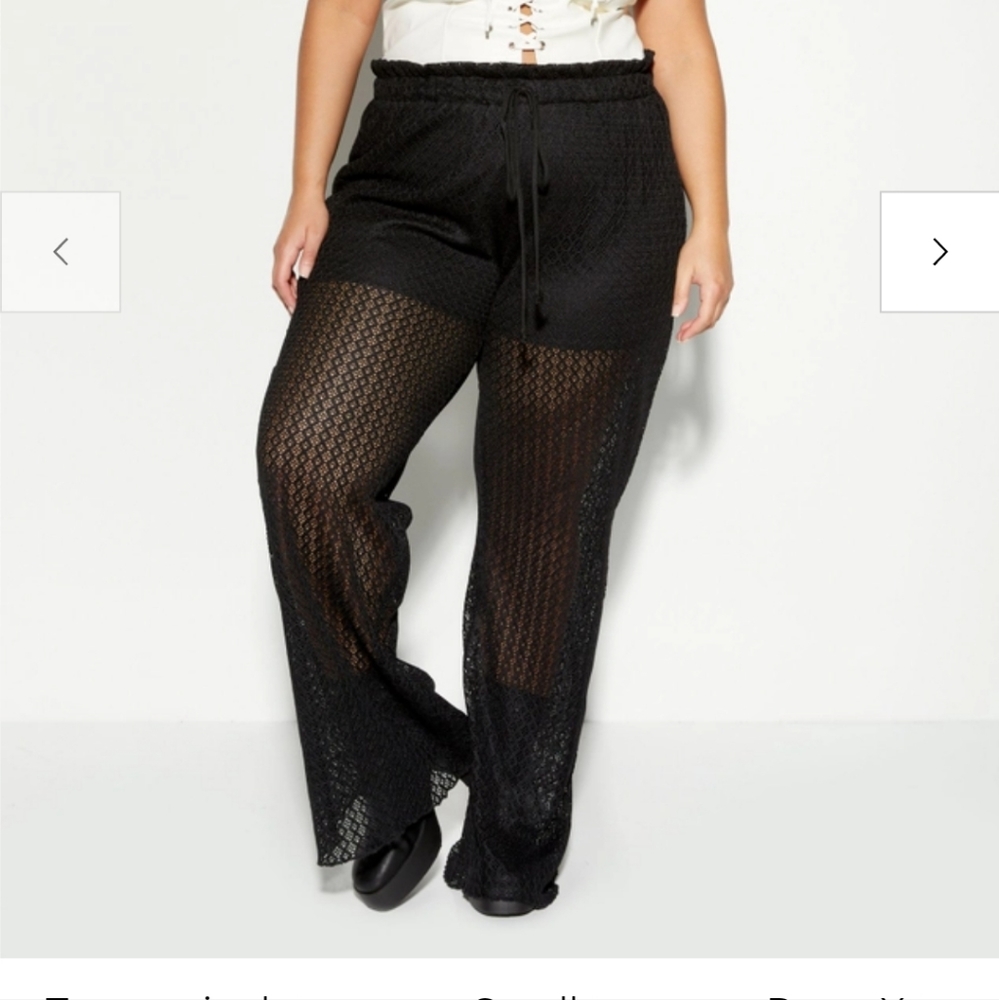Black Crochet Pants